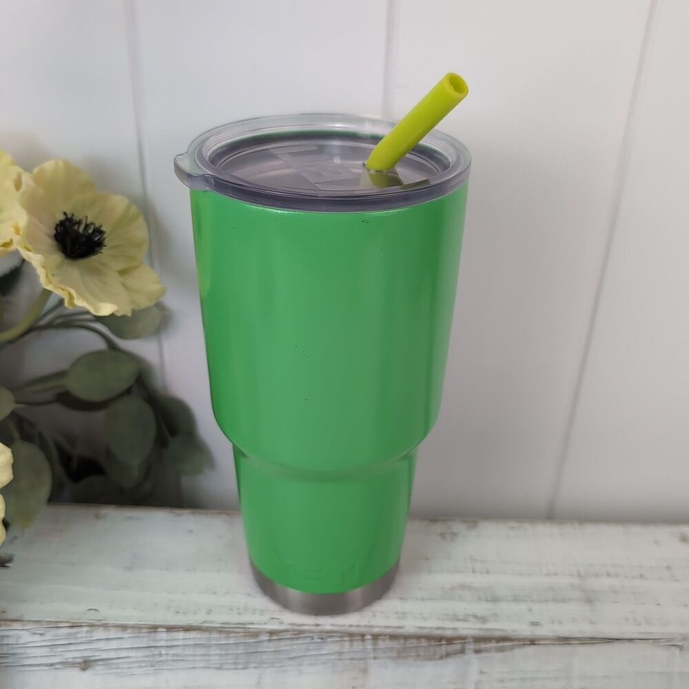 YETI Rambler 30 oz Tumbler Stainless Steel Canopy Green with Straw Lid